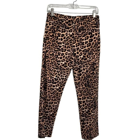 Hudson NWT Sz 29 *Nico Mid-Rise Cigarette Leopard Tan Black Straight Jean Pants - Picture 12 of 13
